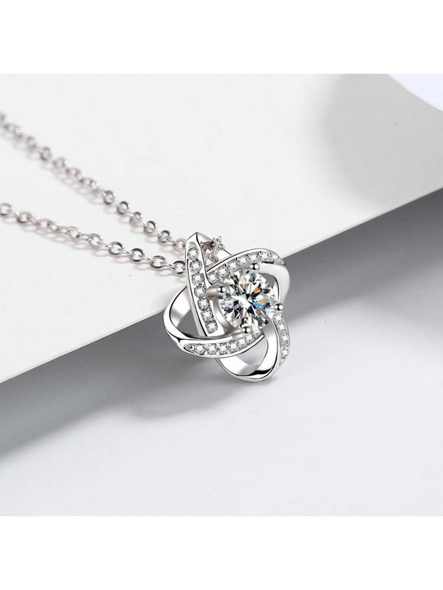 To Beautiful Mom Love Knot Necklace,Card&Box Gifts,Mother'S Day Gift