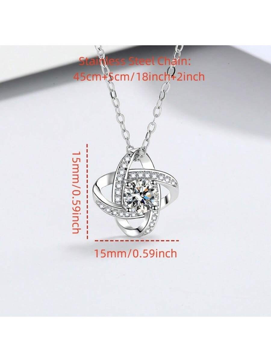 To Beautiful Mom Love Knot Necklace,Card&Box Gifts,Mother'S Day Gift