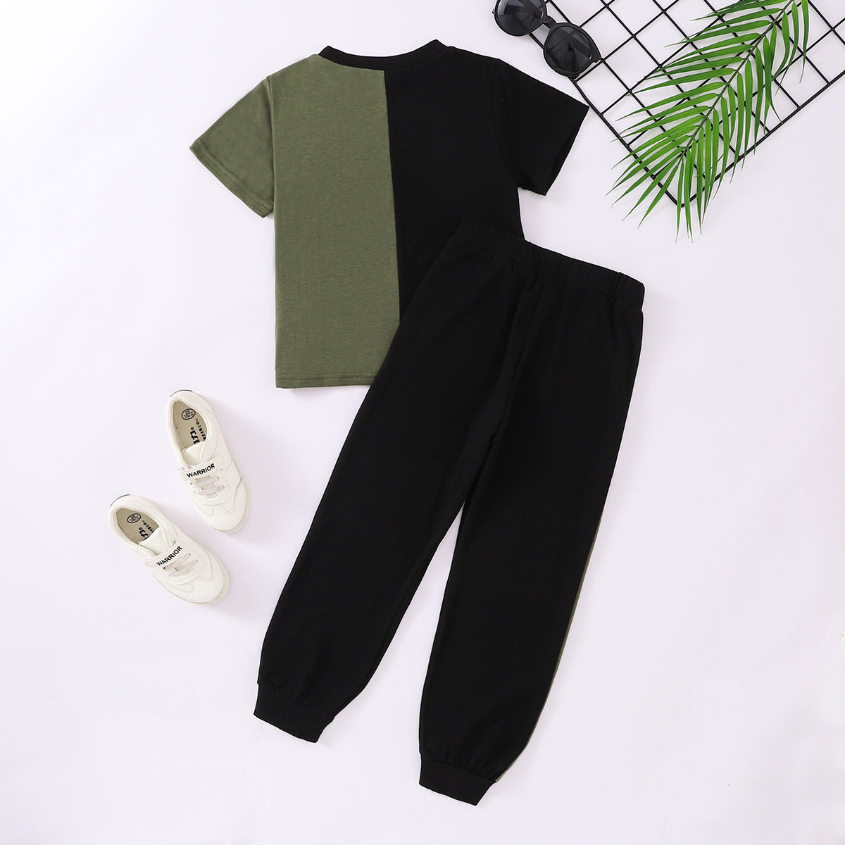 NICE Contrast Tee and Pants Set