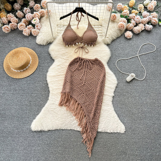 Women's Fashion Skirt Knitted Two-piece