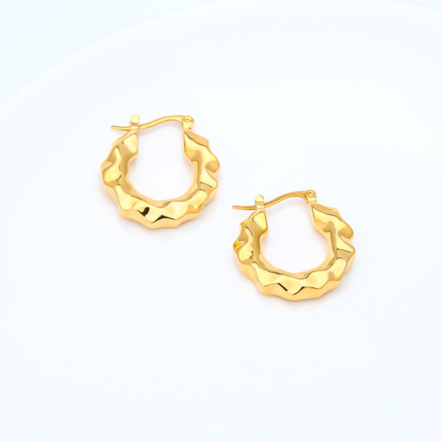 Gold-Plated Huggie Earrings