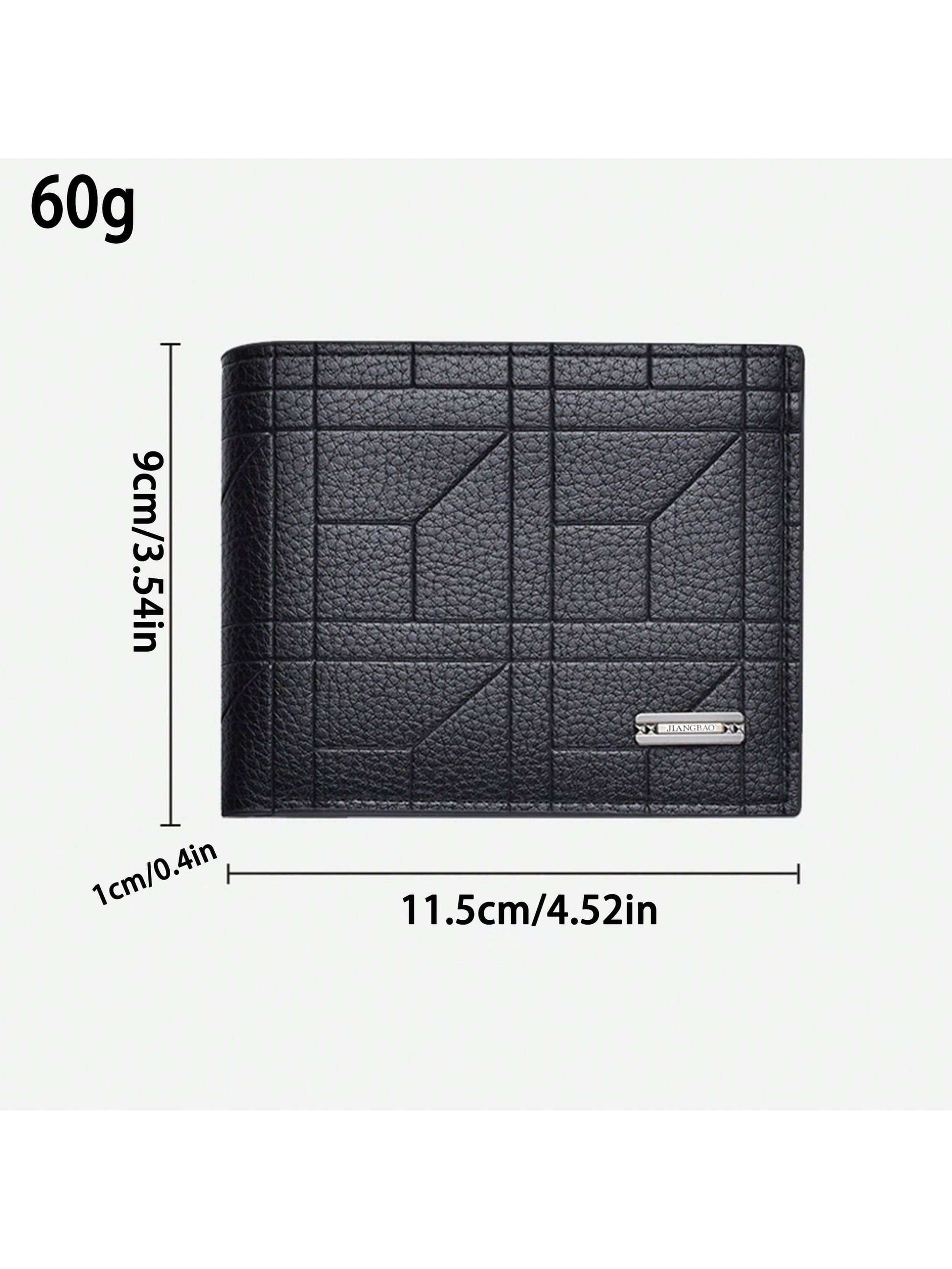 1Pc Men'S Short Wallet with Large Capacity & Multiple Card Slots