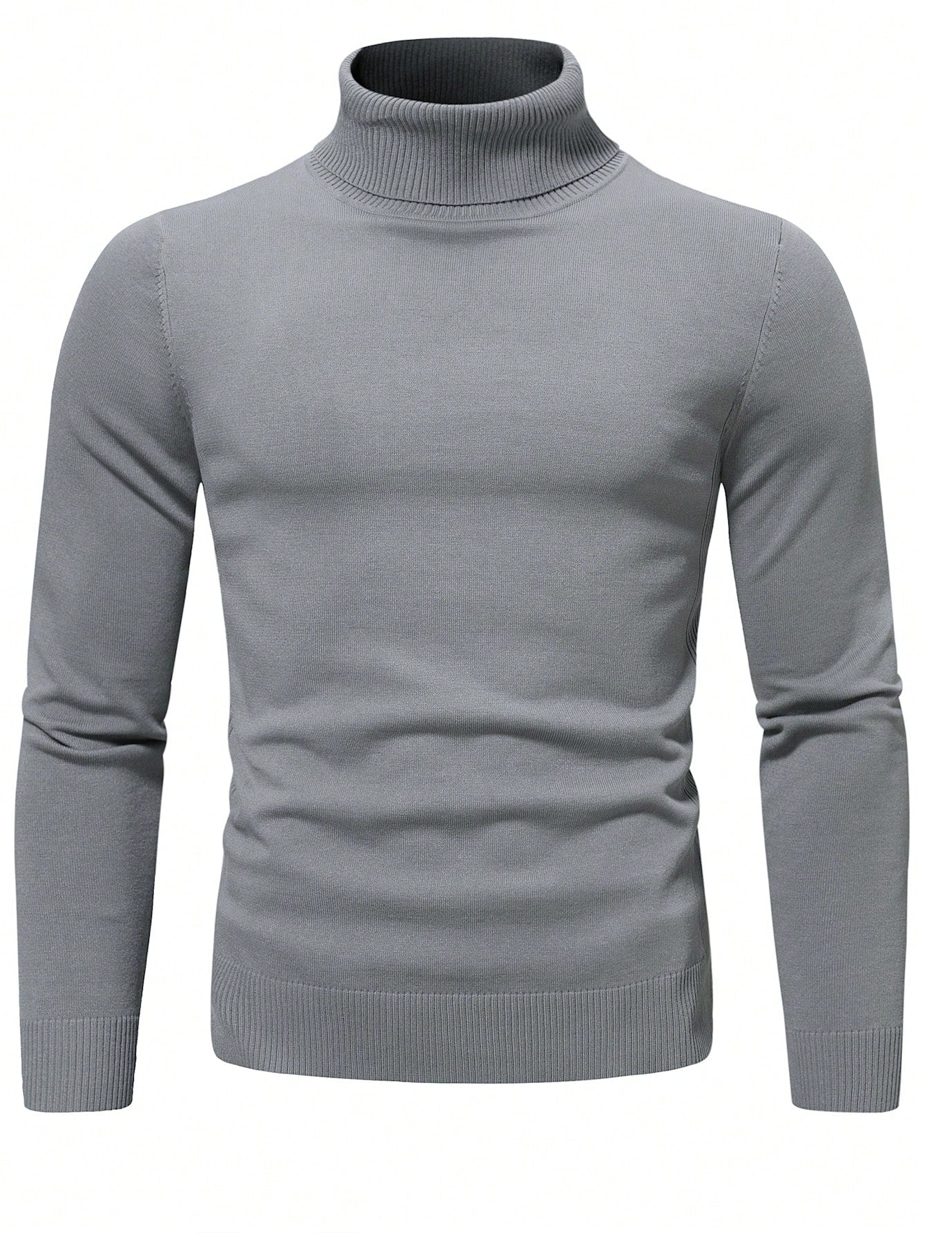 Manfinity Homme Men Solid Turtleneck Sweater