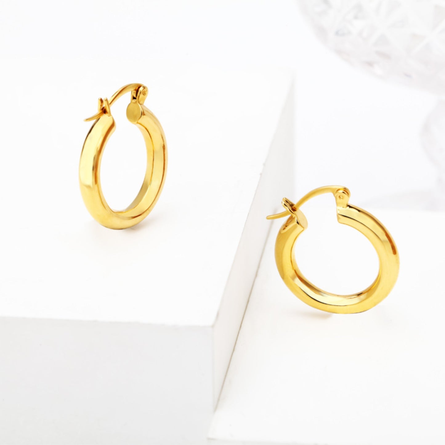 Gold-Plated Copper Huggie Earrings