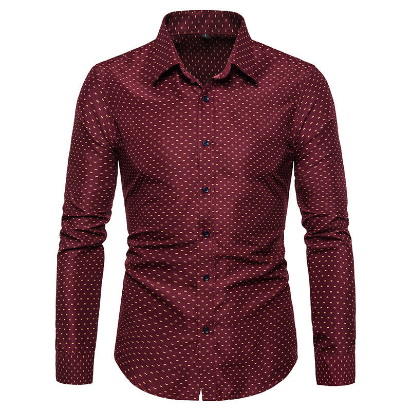 Men'S Floral Long Sleeve Shirt