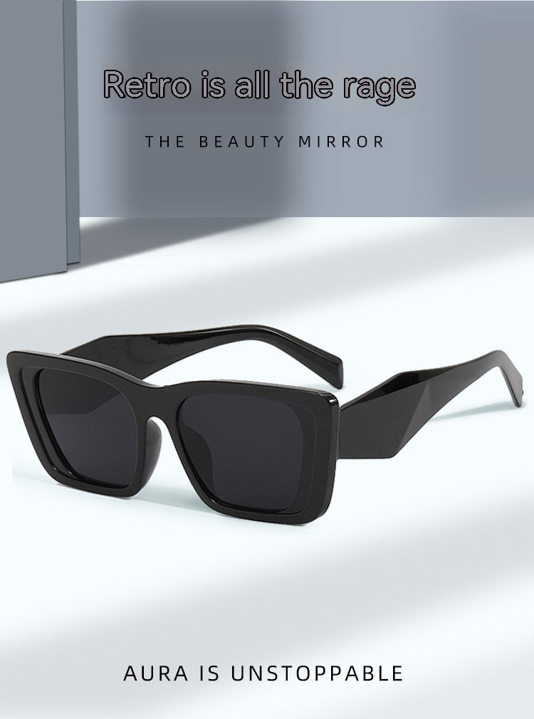 Square Sunglasses Sun-resistant Women's Trendy Street