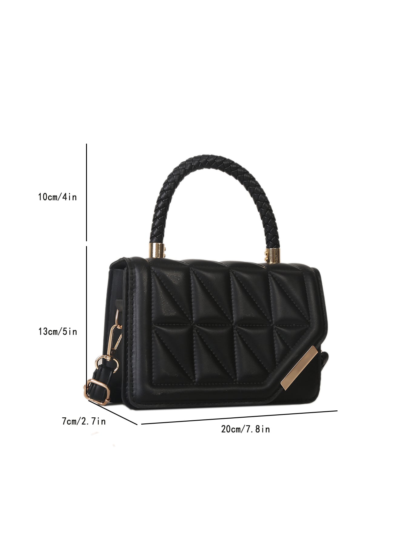 Ladies' Casual Fashionable Solid Color Flip Cover Handbag, Suitable for Shopping and Dating