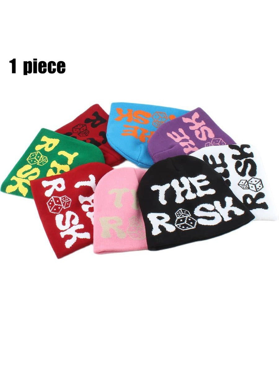 Beanie Winter Knitted Hat Fashion Cap Letters Jacquard Weave Beanies for Men Women