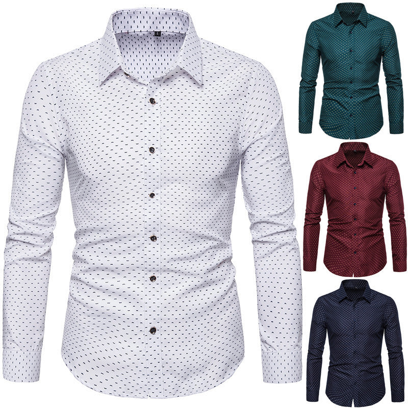 Men'S Floral Long Sleeve Shirt