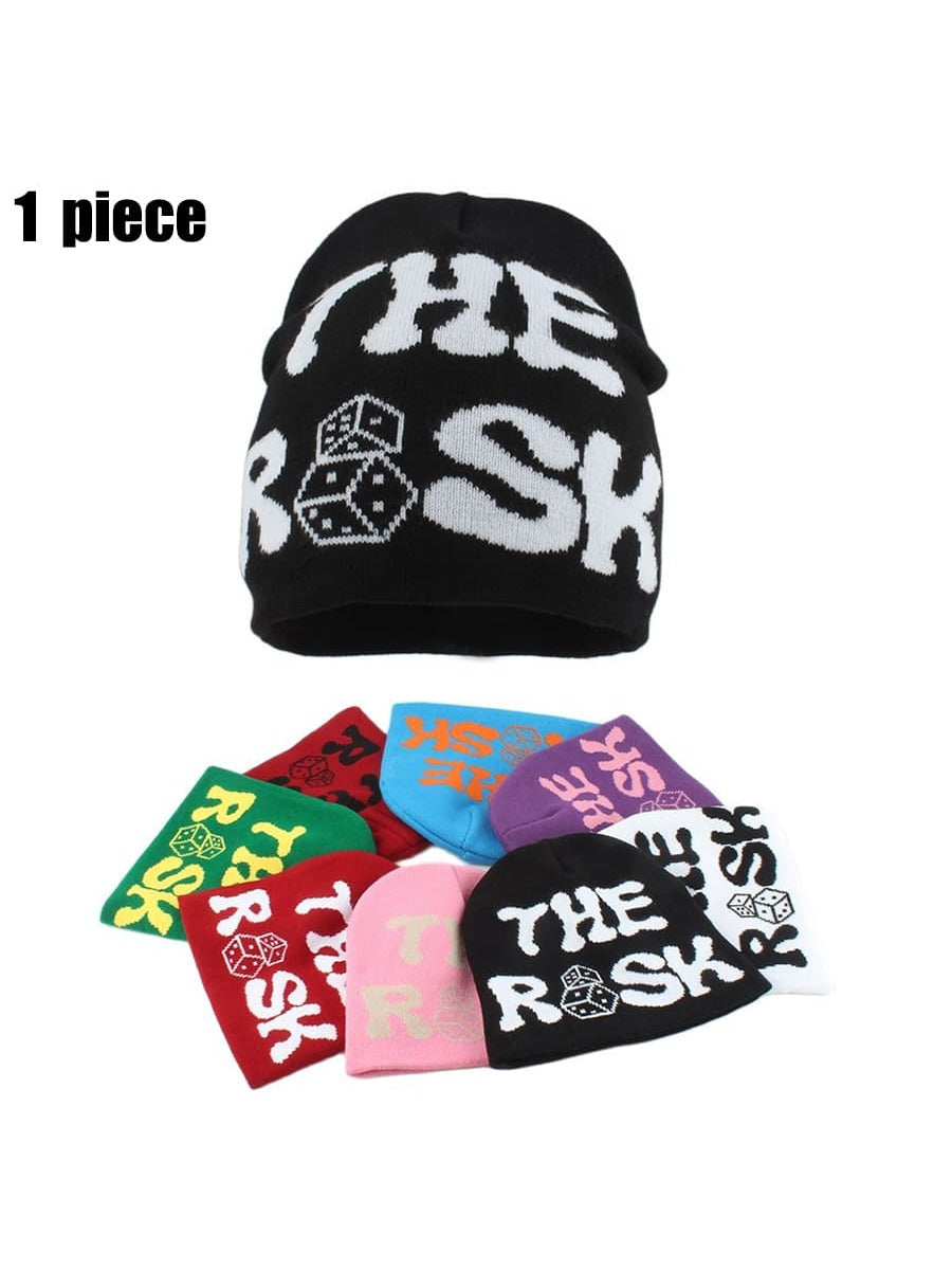 Beanie Winter Knitted Hat Fashion Cap Letters Jacquard Weave Beanies for Men Women