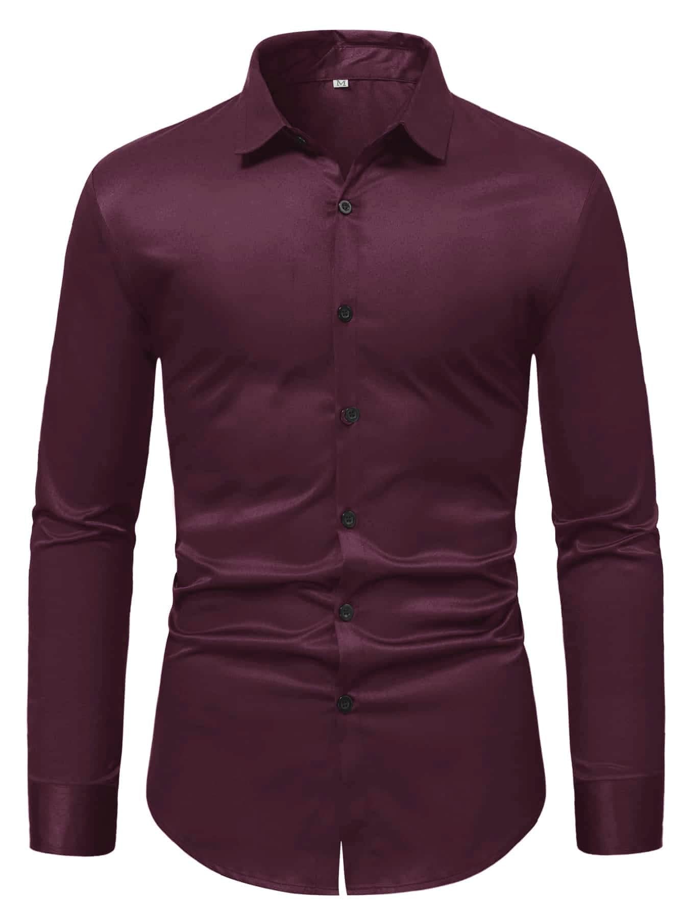 Manfinity Mode Men Button Front Solid Shirt