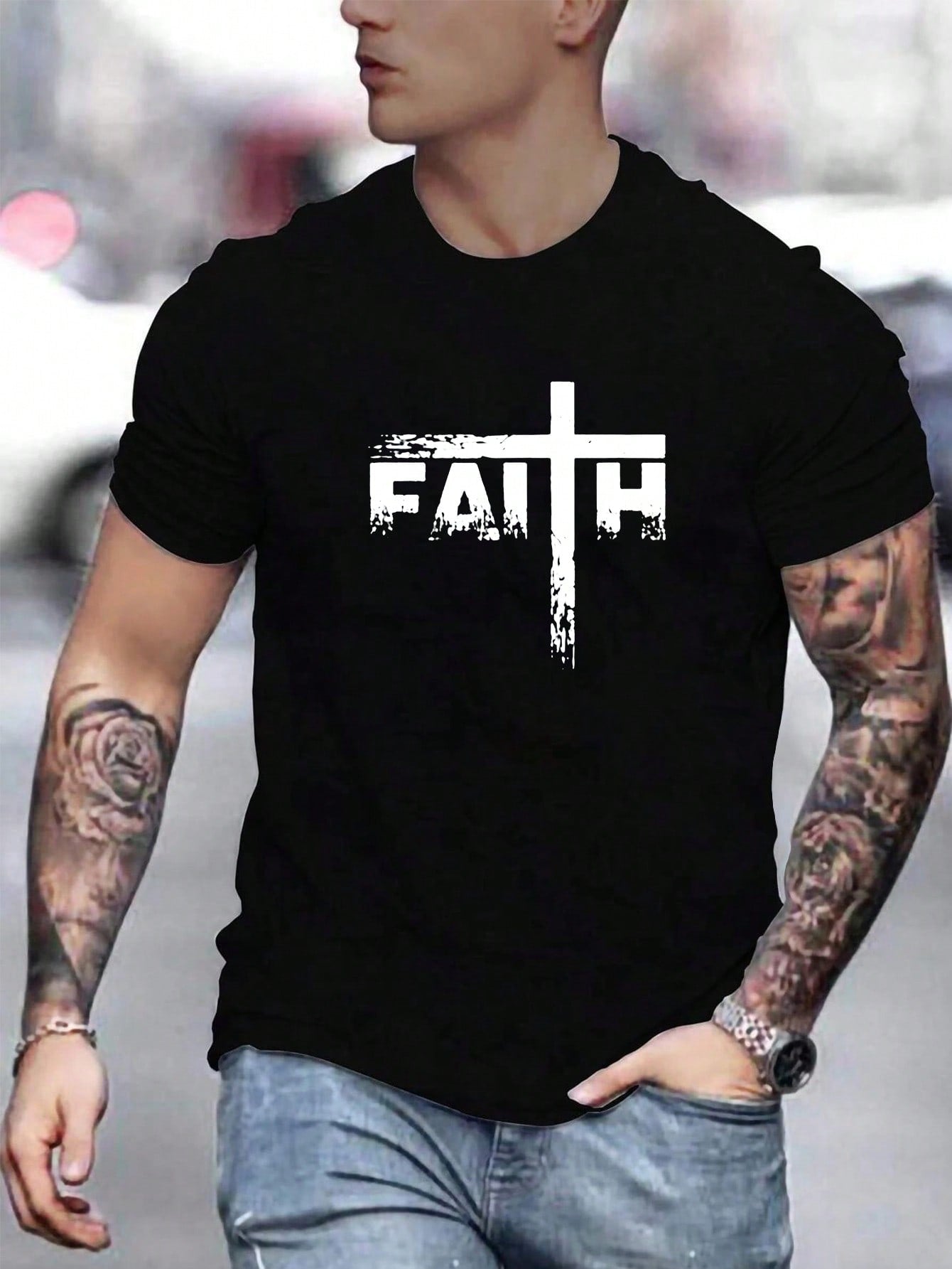 Men Letter Graphic Tee